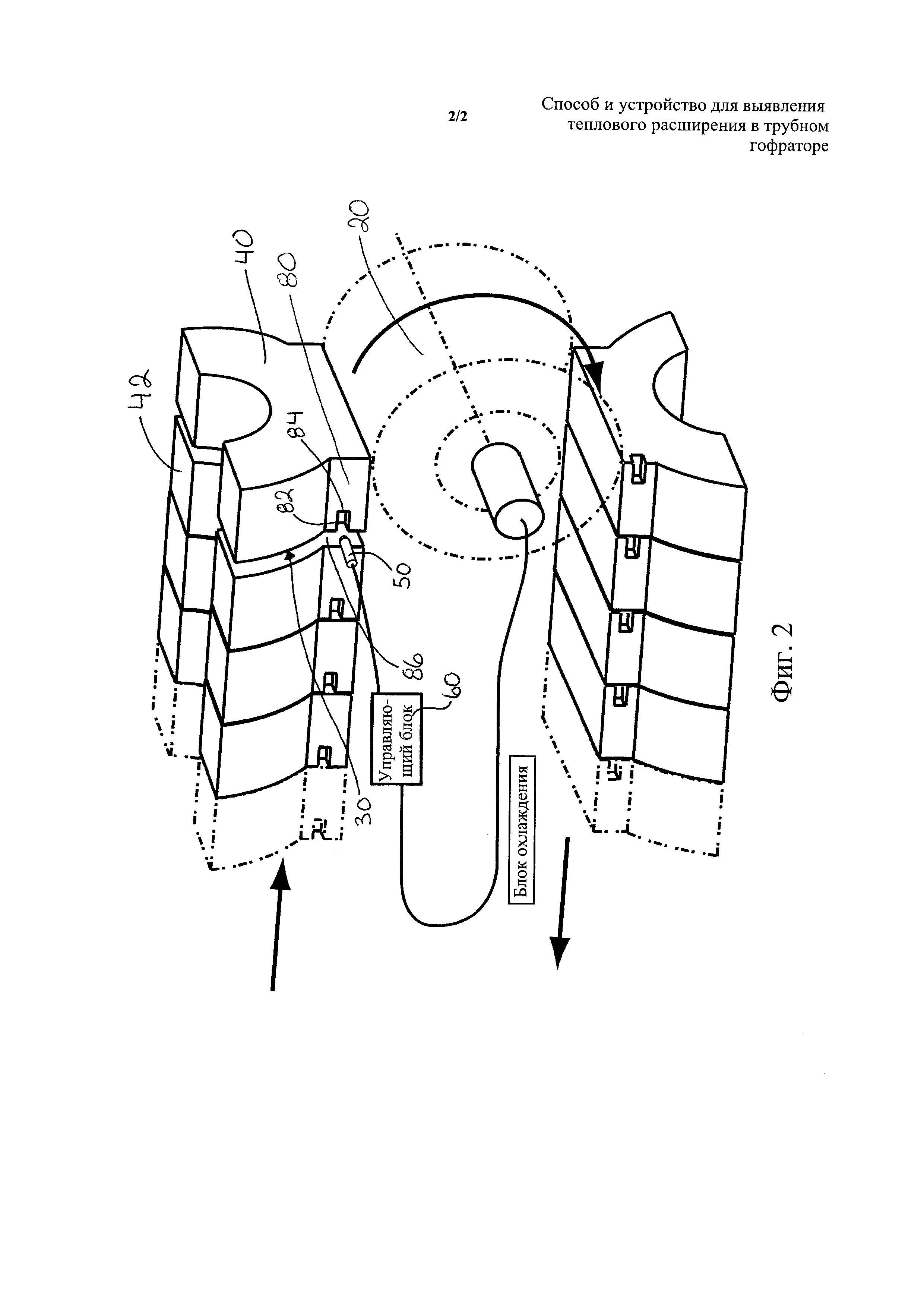 Способ и устройство для выявления теплового расширения в трубном гофраторе