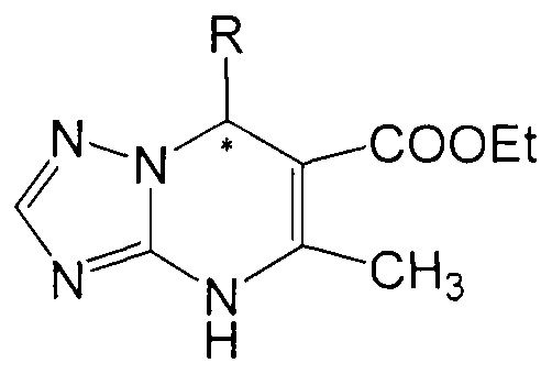 Энантиомеры 6-этоксикарбонил-7-(тиен-2-ил)-5-метил-4,7-дигидро-1,2,4-триазоло[1,5-а]пиримидина и 6-этоксикарбонил-7-фенил-5-метил-4,7-дигидро-1,2,4-триазоло[1,5-а]пиримидина, обладающие туберкулостатической активностью