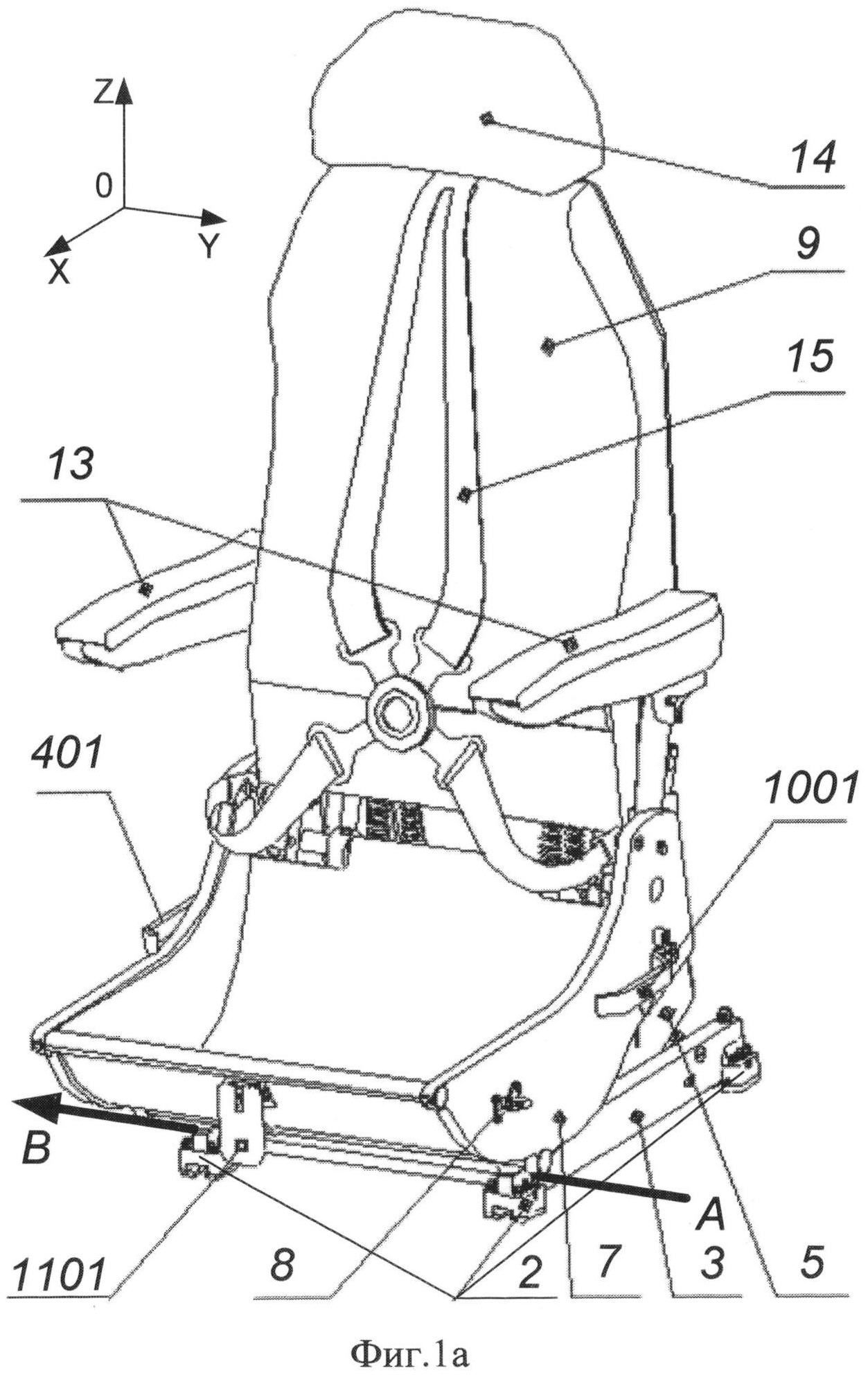 Электромеханическое кресло лётного экипажа ипеко