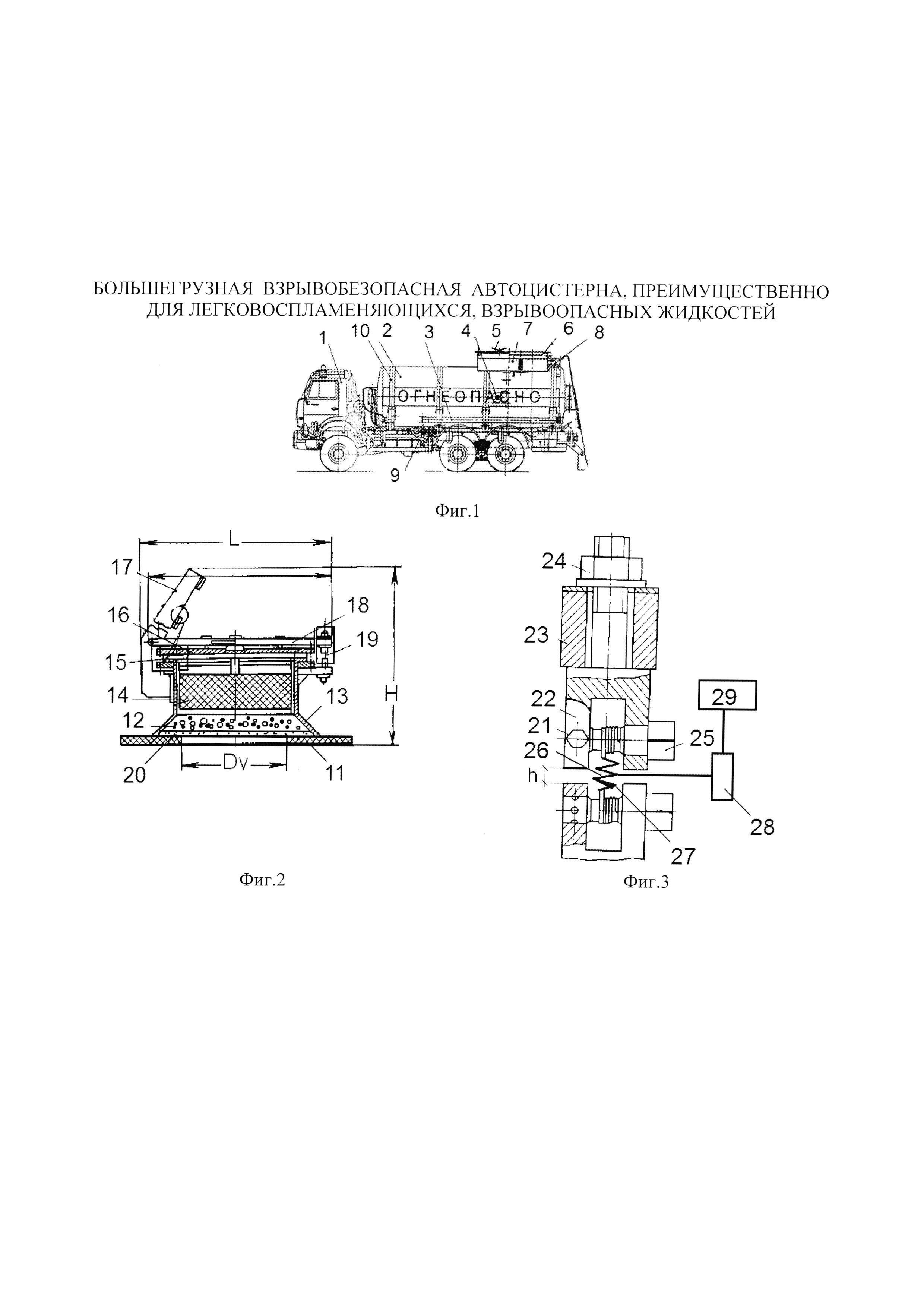 БОЛЬШЕГРУЗНАЯ ВЗРЫВОБЕЗОПАСНАЯ АВТОЦИСТЕРНА, ПРЕИМУЩЕСТВЕННО ДЛЯ ЛЕГКОВОСПЛАМЕНЯЮЩИХСЯ, ВЗРЫВООПАСНЫХ ЖИДКОСТЕЙ