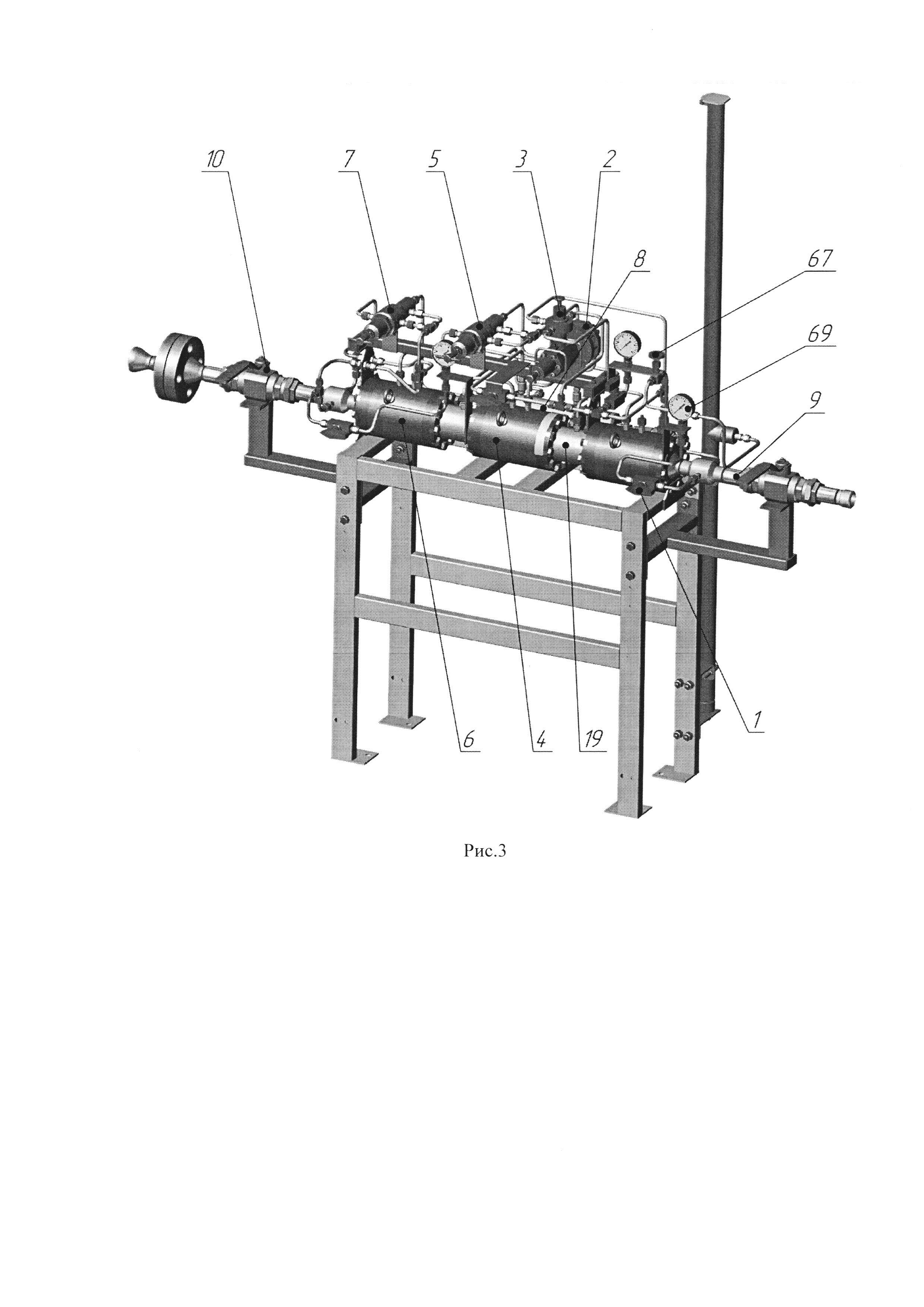 Модуль отсекателя потока газа с регулятором давления газа