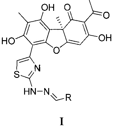 Гидразинотиазоловые производные усниновой кислоты, проявляющие ингибирующее действие в отношении фермента тирозил-ДНК-фосфодиэстеразы 1 человека