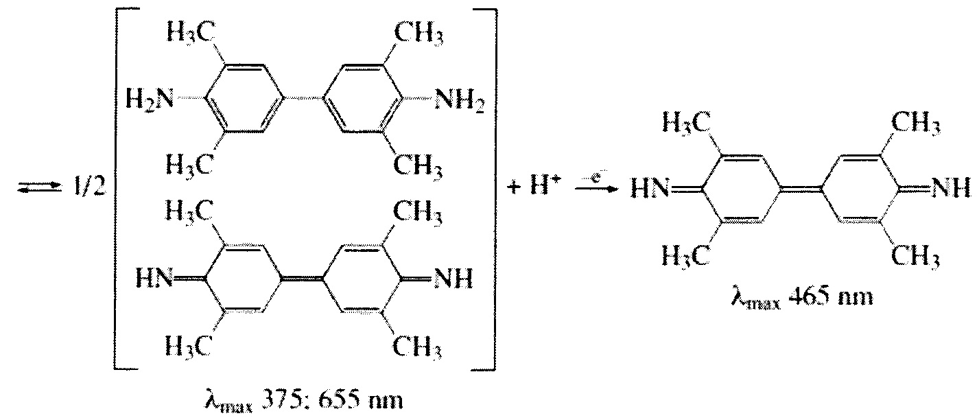 3.05 05. Окисление тетраметилбензидина. 3,3’,5,5’-Тетраметилбензидин. Тетраметилбензидин реакция. Тетраметил бензидил ИФА.