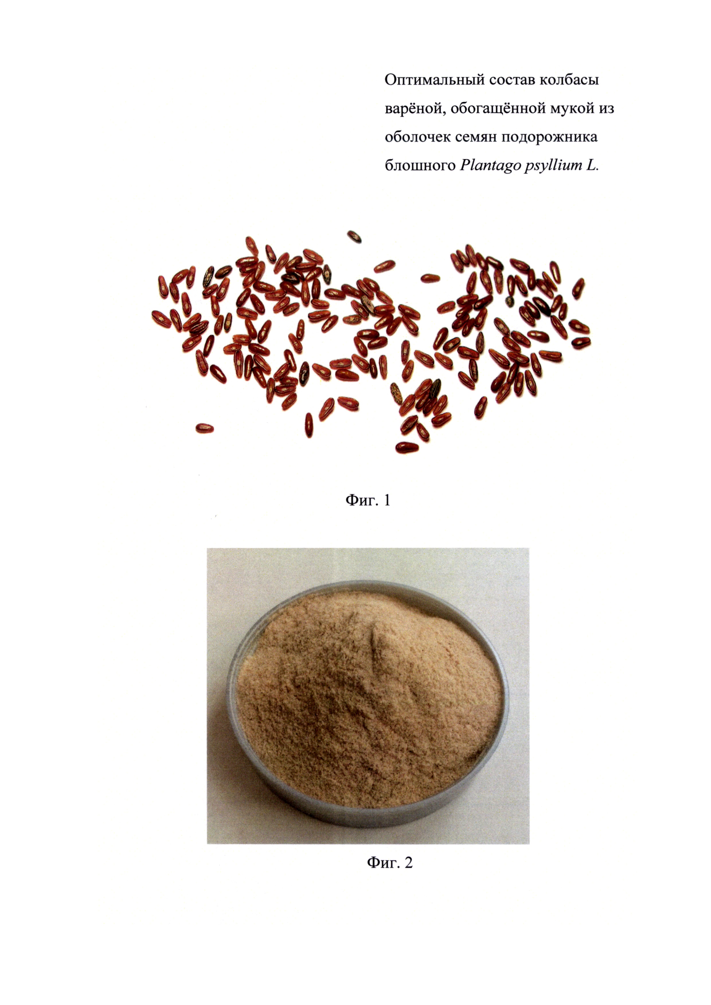 Оптимальный состав колбасы варёной, обогащённой мукой из оболочек семян подорожника блошного Plantago psyllium L.