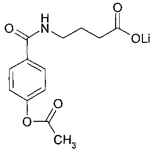 4-[(4-Ацетоксибензоил)амино]бутират лития, обладающий церебропротективным действием