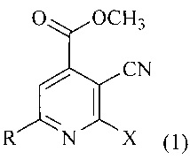 Способ получения метилового эфира 2-галоген-6-алкил-3-цианоизоникотиновых кислот