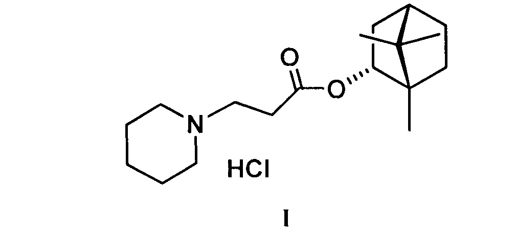 Гидрохлорид 1,7,7-триметилбицикло[2.2.1]гептан-2-ил 3-(пиперидин-1-ил)пропионат, используемый в качестве ингибитора вируса Эбола