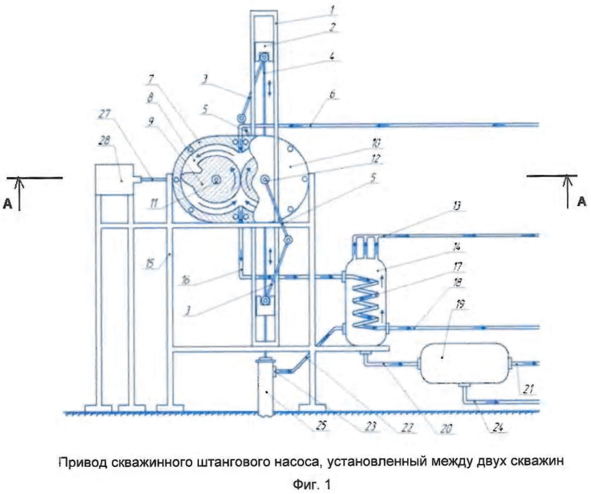 Схема установки штангового скважинного насоса