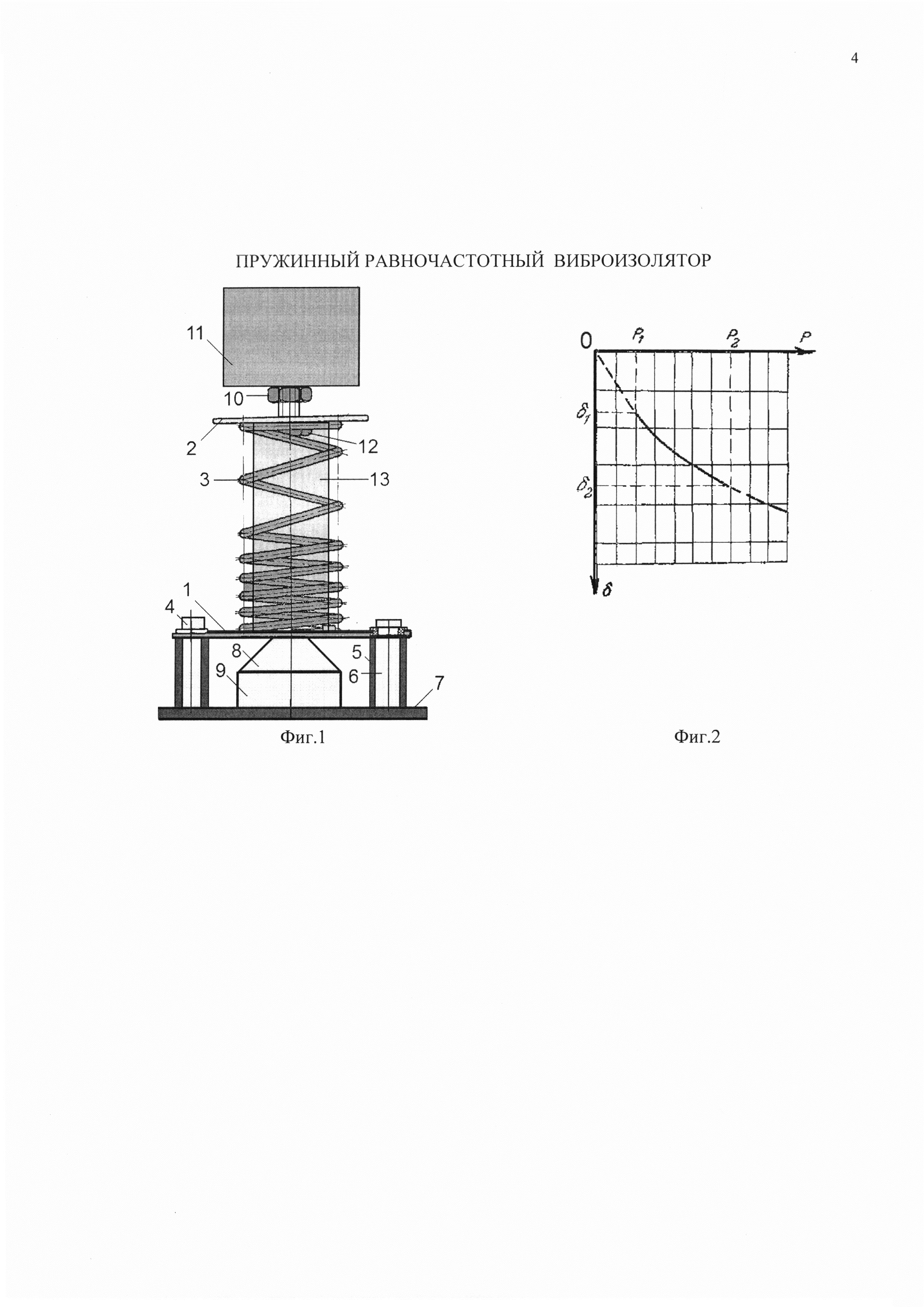 ПРУЖИННЫЙ РАВНОЧАСТОТНЫЙ ВИБРОИЗОЛЯТОР
