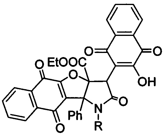 Способ получения этил 3-(3-гидрокси-1,4-диоксо-1,4-дигидронафталин-2-ил)-2,5,10-триоксо-10b-фенил-1,2,3,5,10,10b-гексагидро-3аН-нафто[2',3':4,5]фуро[3,2-b]пиррол-3а-карбоксилатов