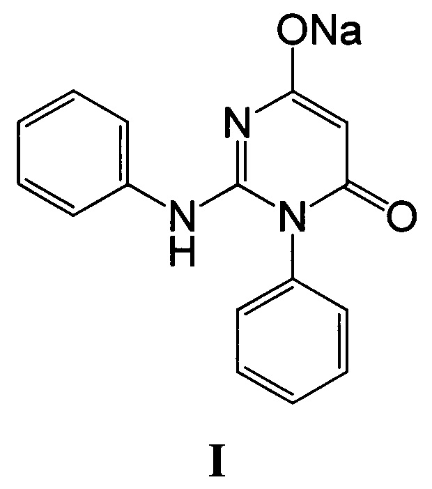 Нейрореабилитационное средство на основе 6-оксо-1-фенил-2-(фениламино)-1,6-дигидропиримидин-4-олята натрия
