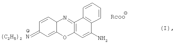 Органические соли 9-диэтиламино-5-аминобензо(а)-феноксазония как сенсибилизаторы для фототермопластического материала в области 600-700 нм
