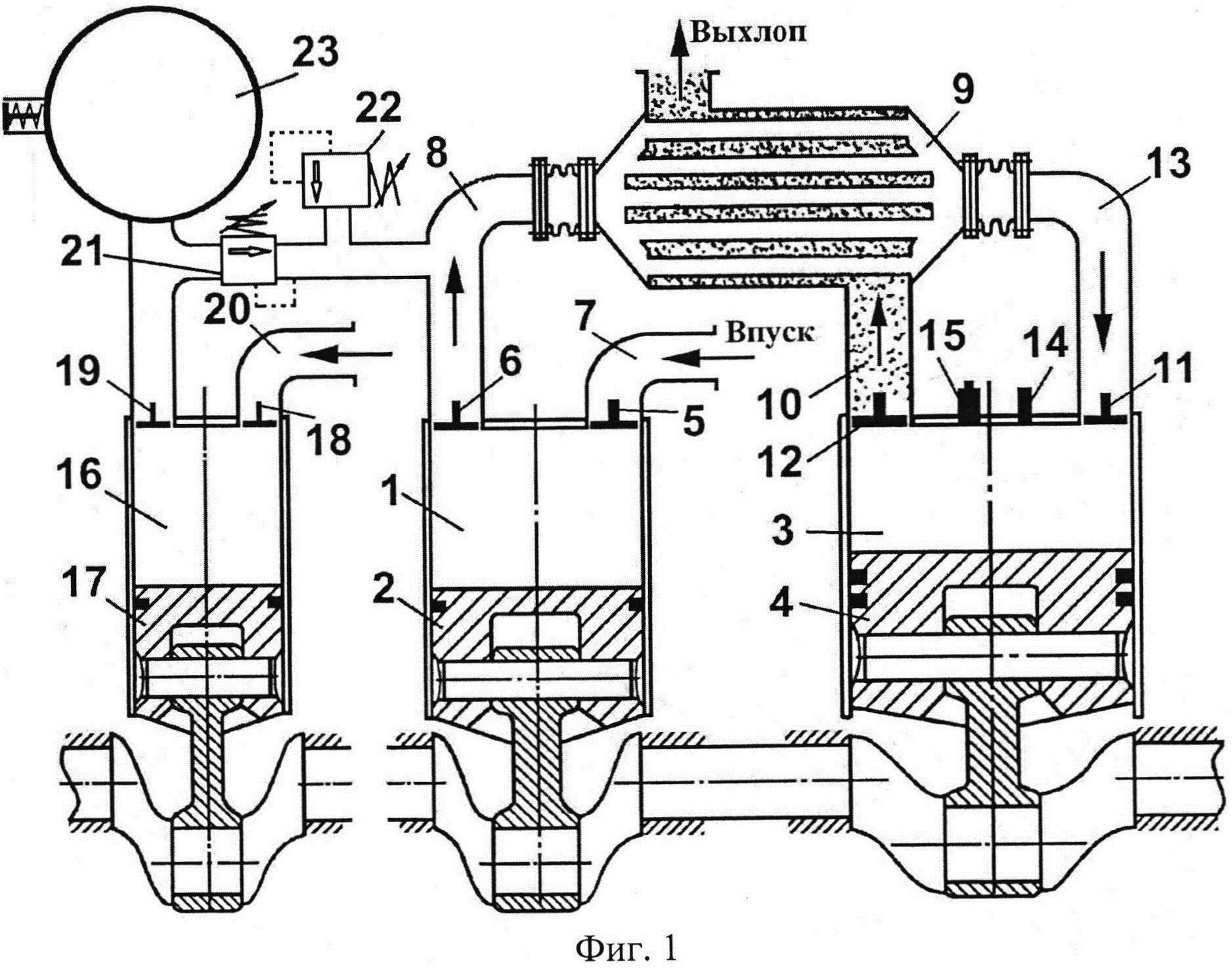 Способ работы двигателя внутреннего сгорания с регенерацией тепла в цикле и двигатель для его осуществления