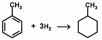 Толуол и водород реакция. Толуол плюс водород. Гидрирование ароматических соединений. Толуол и водород pt.