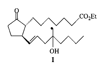 Средство, представляющее собой этиловый эфир (±)-11,15-дидезокси-16-метил-16-гидроксипростагландина E, проявляющее абортивную активность, оптимально, в сочетании с мифепристоном