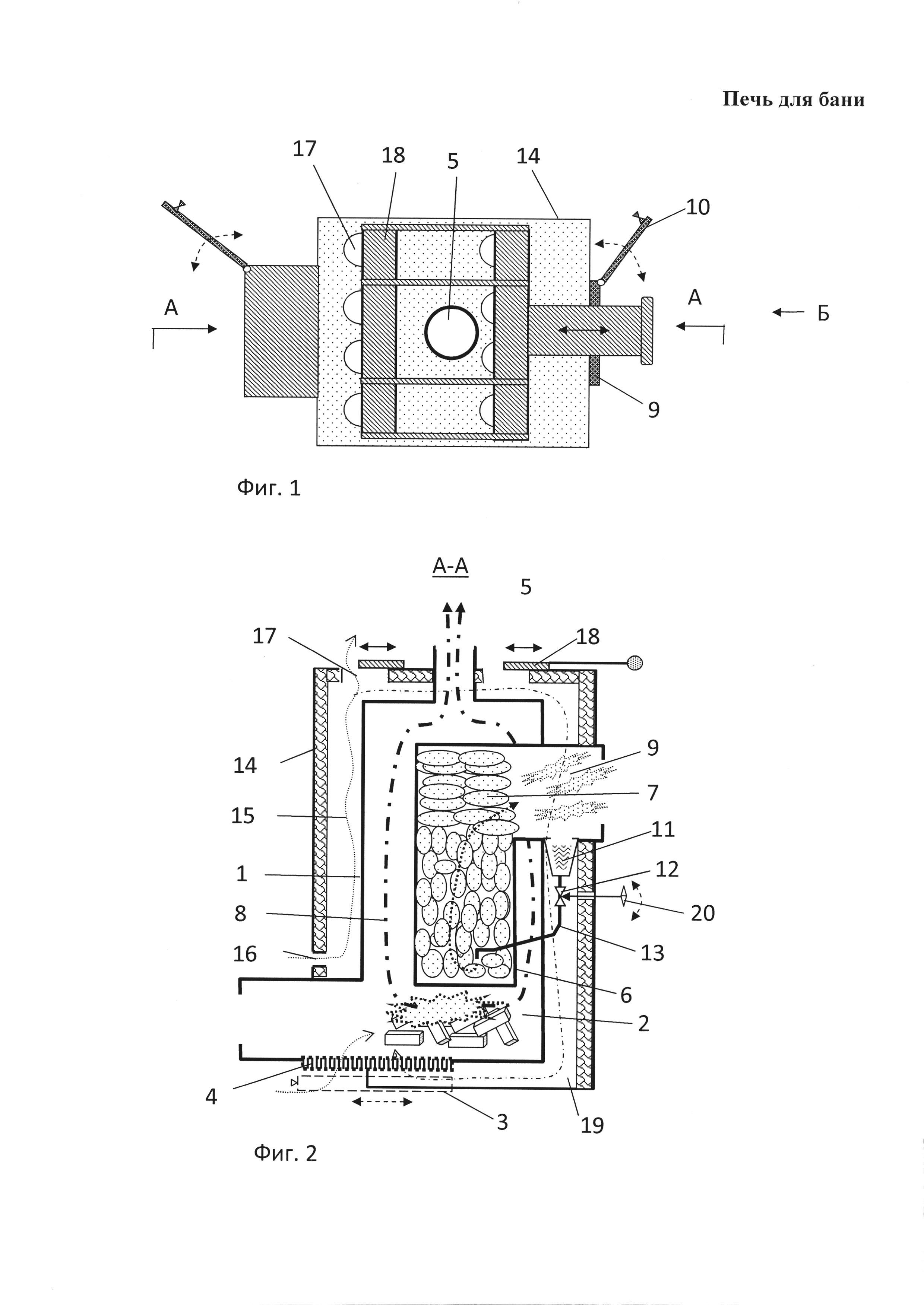 Банная печь патент 186611