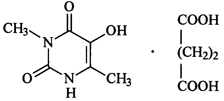 Комплексное соединение 5-гидрокси-3,6-диметилурацила с янтарной кислотой, проявляющее мембраностабилизирующую активность, и способ его получения