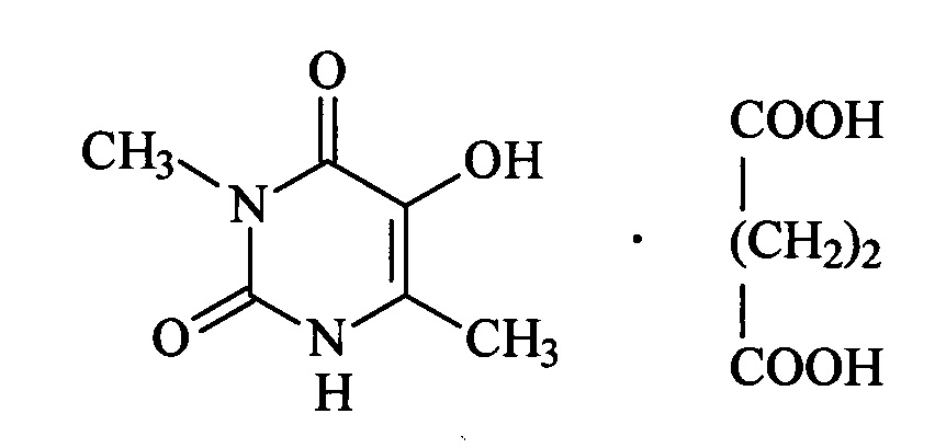 Комплексное соединение 5-гидрокси-3,6-диметилурацила с янтарной кислотой, проявляющее мембраностабилизирующую активность, и способ его получения