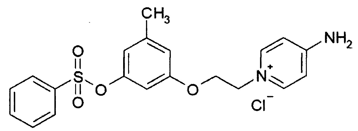 Вещество 4-амино-1-{ 2-[3-метил-5-(бензолсульфонилокси)фенокси] этил} -пиридиний хлорид, обладающее свойствами биологически активного агента, влияющими на естественно текущие процессы свертываемости крови млекопитающих, антикоагулянт на его основе и способ его получения путем химического синтеза