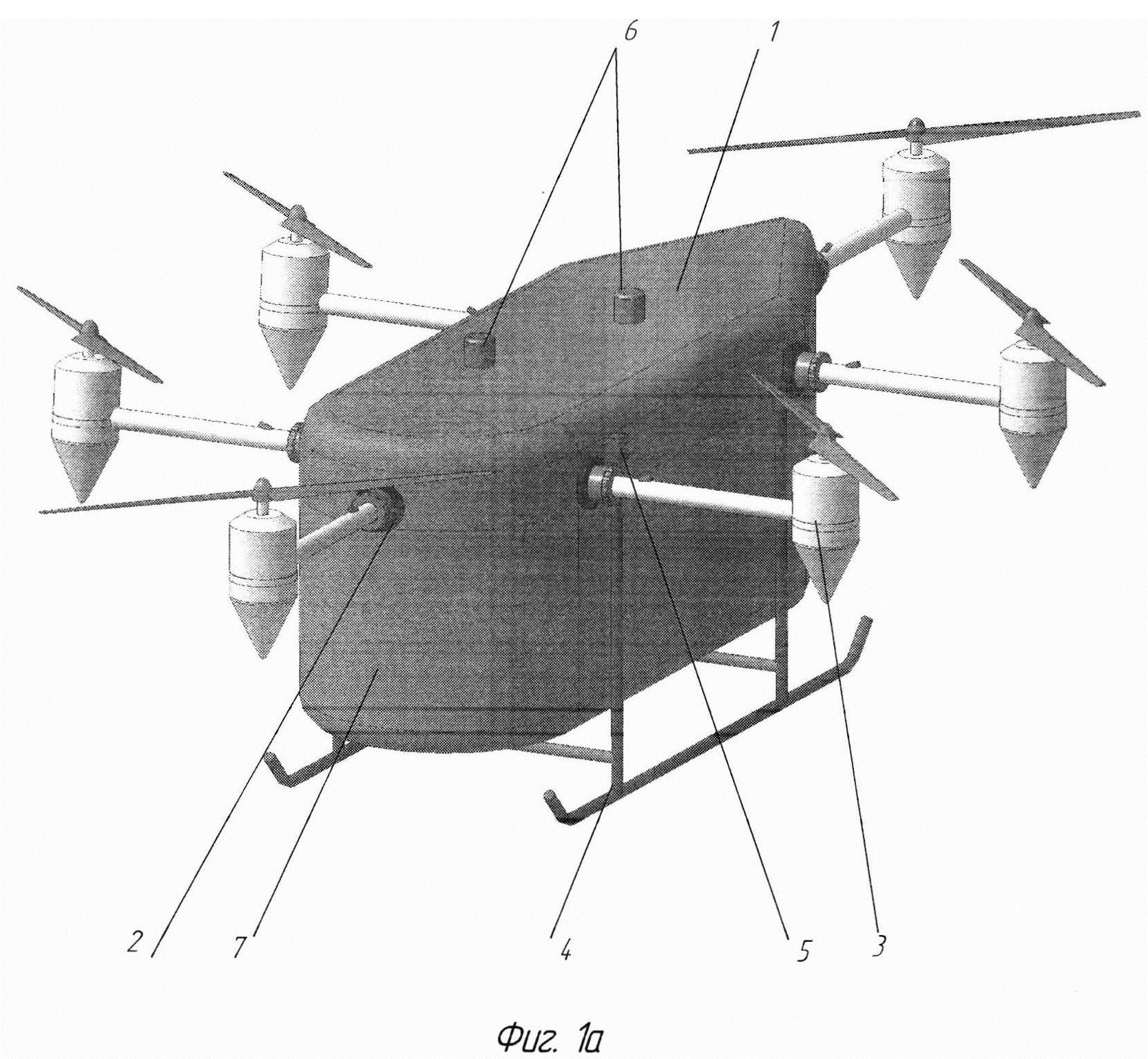 Модульный многовинтовой беспилотный летательный аппарат вертикального взлета и посадки и способ управления им