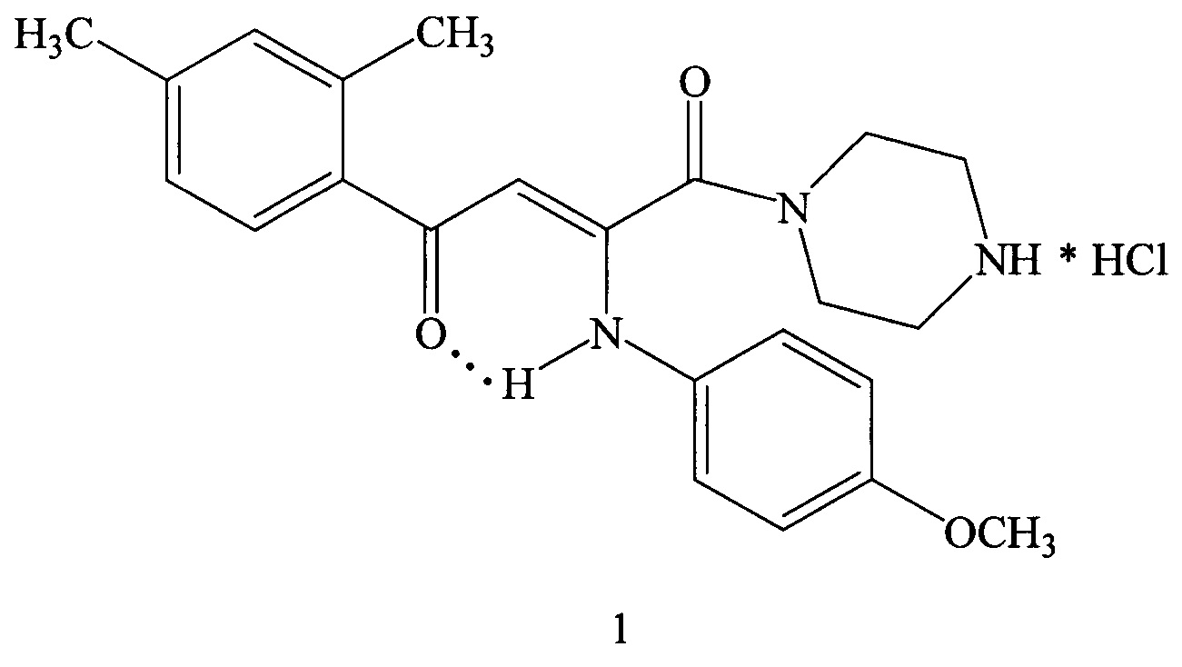 2-(4-Метоксифениламино)-4-(2,4-диметилфенил)-1-(пиперазин-1-ил)бут-2-ен-1,4-диона гидрохлорид, обладающий гемостатической активностью