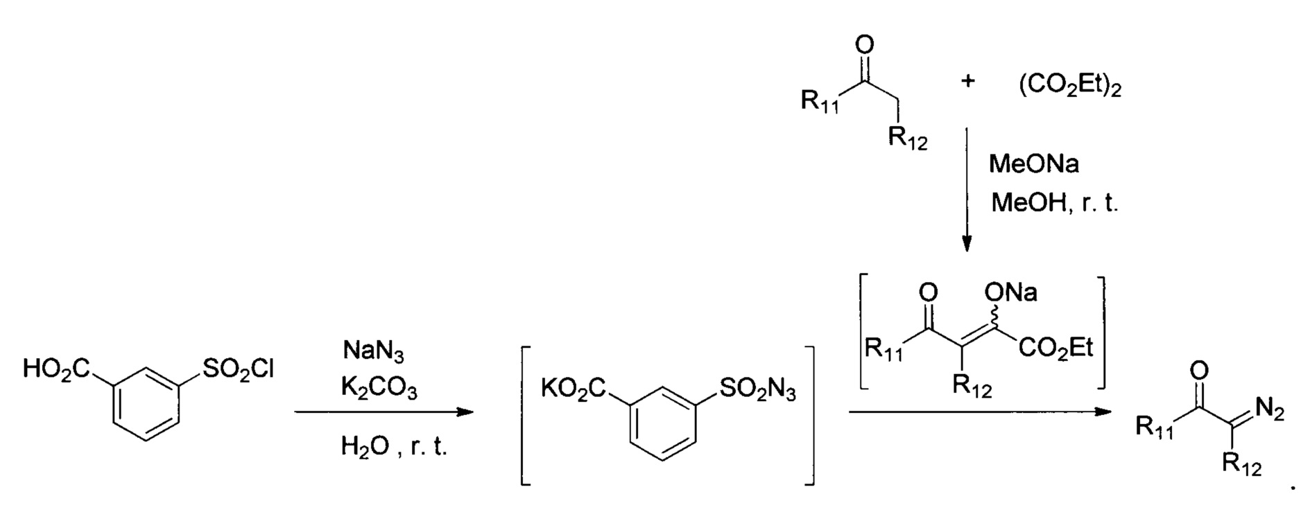 Способ получения α-диазокарбонильных соединений в водной среде