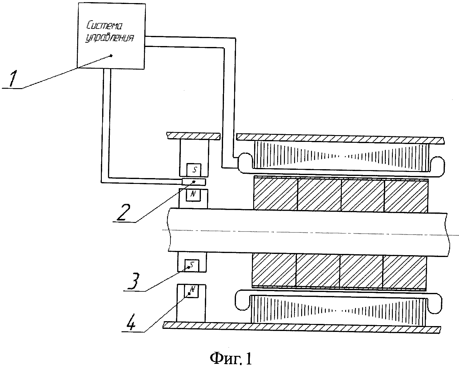 Беспазовый синхронный генератор с интегрированным магнитным подвесом