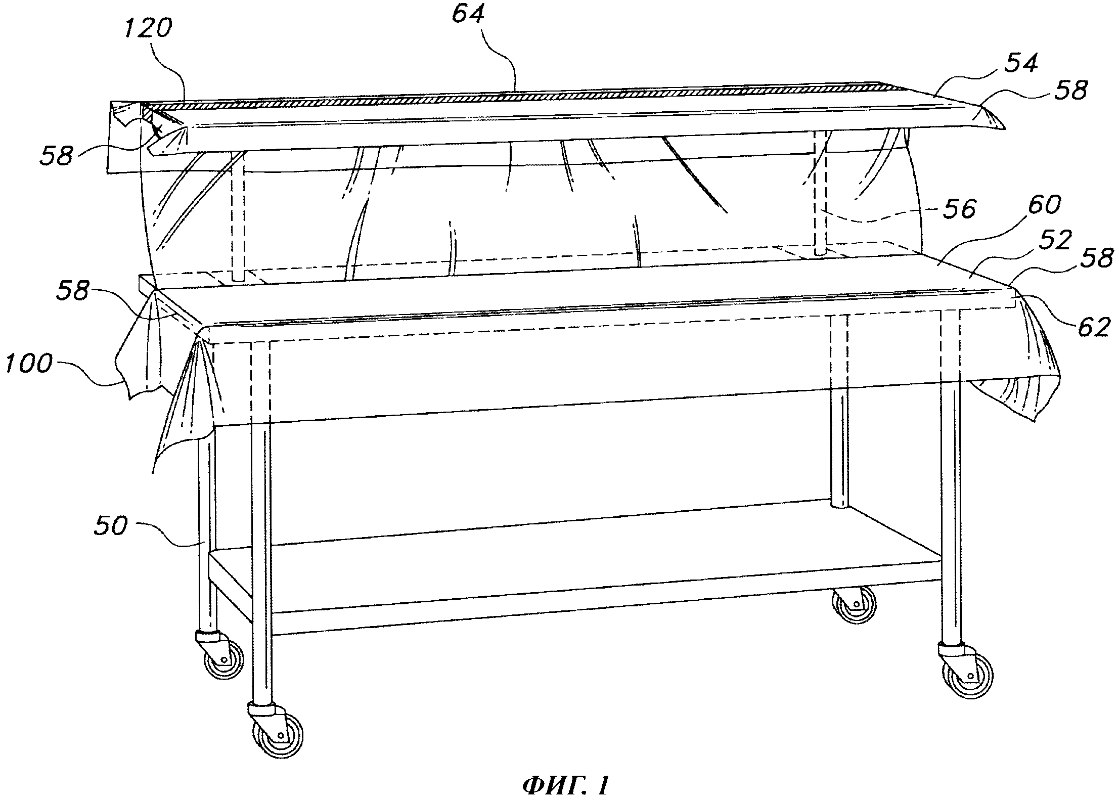 Схема накрытия стерильного стола
