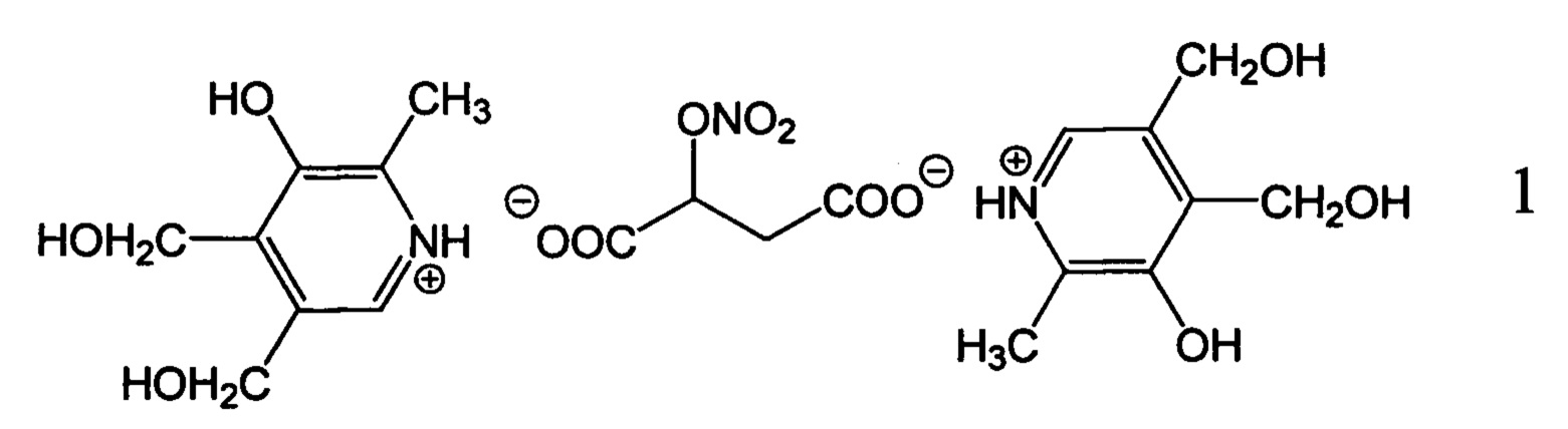 Бис-(4,5-оксиметил-2-метил-3-окси)пиридиниевая соль 2-нитрокси-бутан-1,4-диовой кислоты и способ его получения