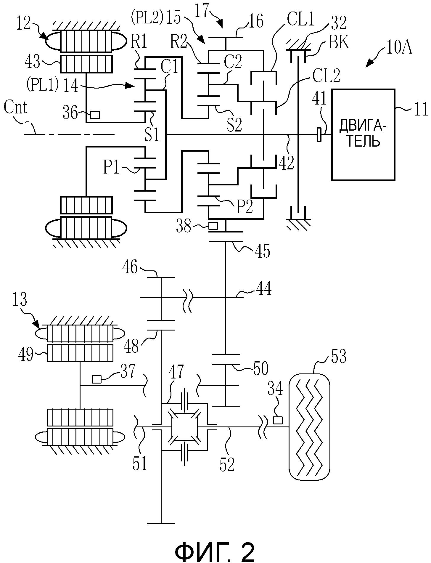 Модуль привода для гибридного транспортного средства