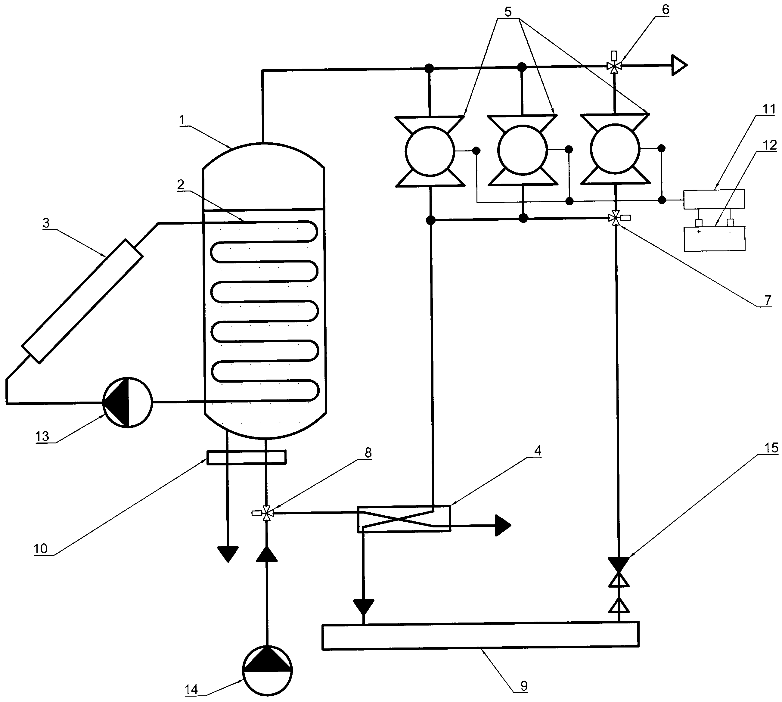Вакуумная опреснительная установка с генерацией электроэнергии