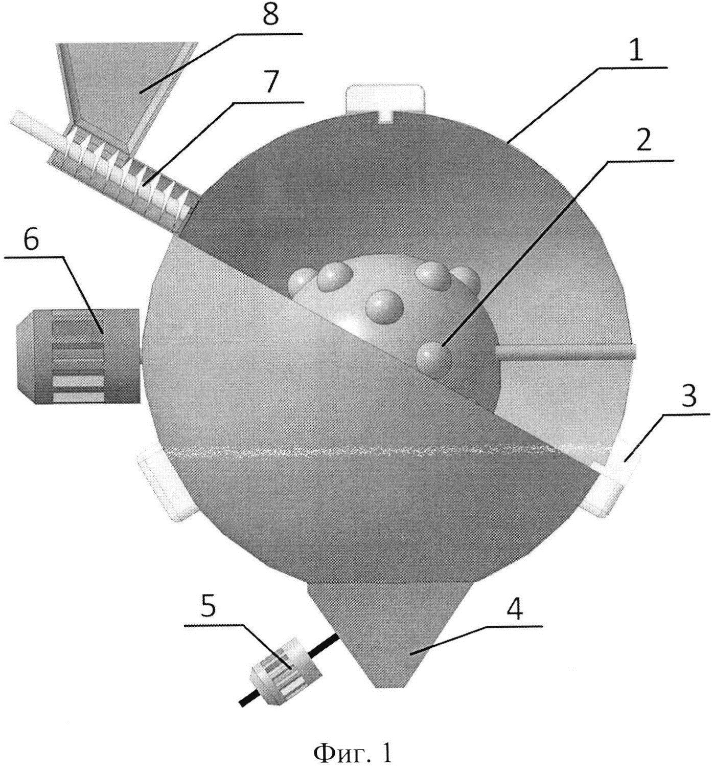 Сверхвысокочастотная установка с резонатором, образованным между двумя сферами для термомеханического разрушения сырья