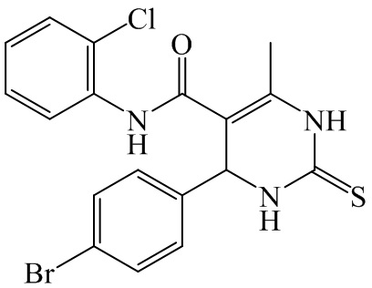 Применение 4-(4-бромфенил)-6-метил-N-(2-хлорфенил)-2-тиоксо-1,2,3,4-тетрагидропиримидин-5-карбоксамида в качестве средства, обладающего анальгетической активностью