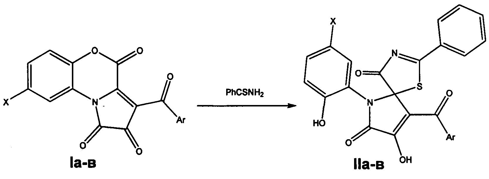 Способ получения 9-ароил-8-гидрокси-6-(2-гидроксифенил)-2-фенил-1-тиа-3,6-диазаспиро[4.4]нон-2,8-диен-4,7-дионов