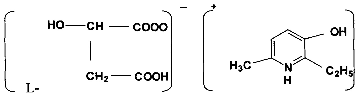 L-Энантиомер 2-этил-6-метил-3-гидроксипиридиния гидроксибутандиоата, обладающий церебропротекторной активностью