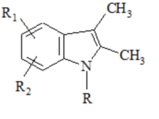 Способ получения монохлорацетатов замещенных 5-,6-,7-аминоиндолов, обладающих противомикробным действием