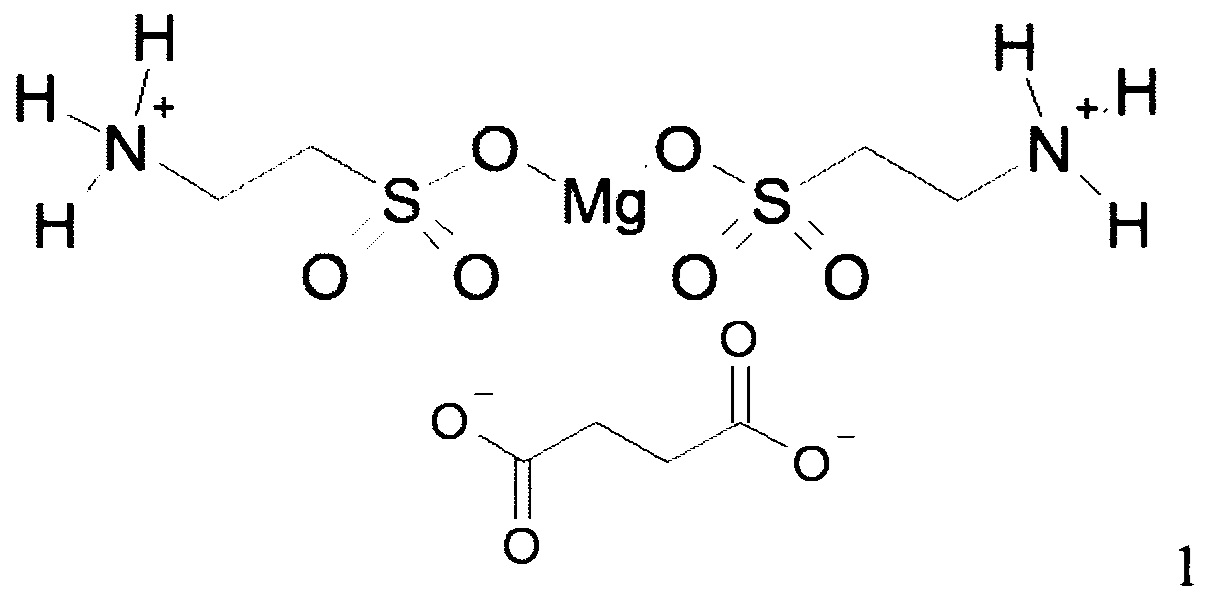 Магния бис-(2-аминоэтансульфокислоты)-бутандиоат, обладающий антигипоксической, нейропротекторной и гипокоагуляционной активностью