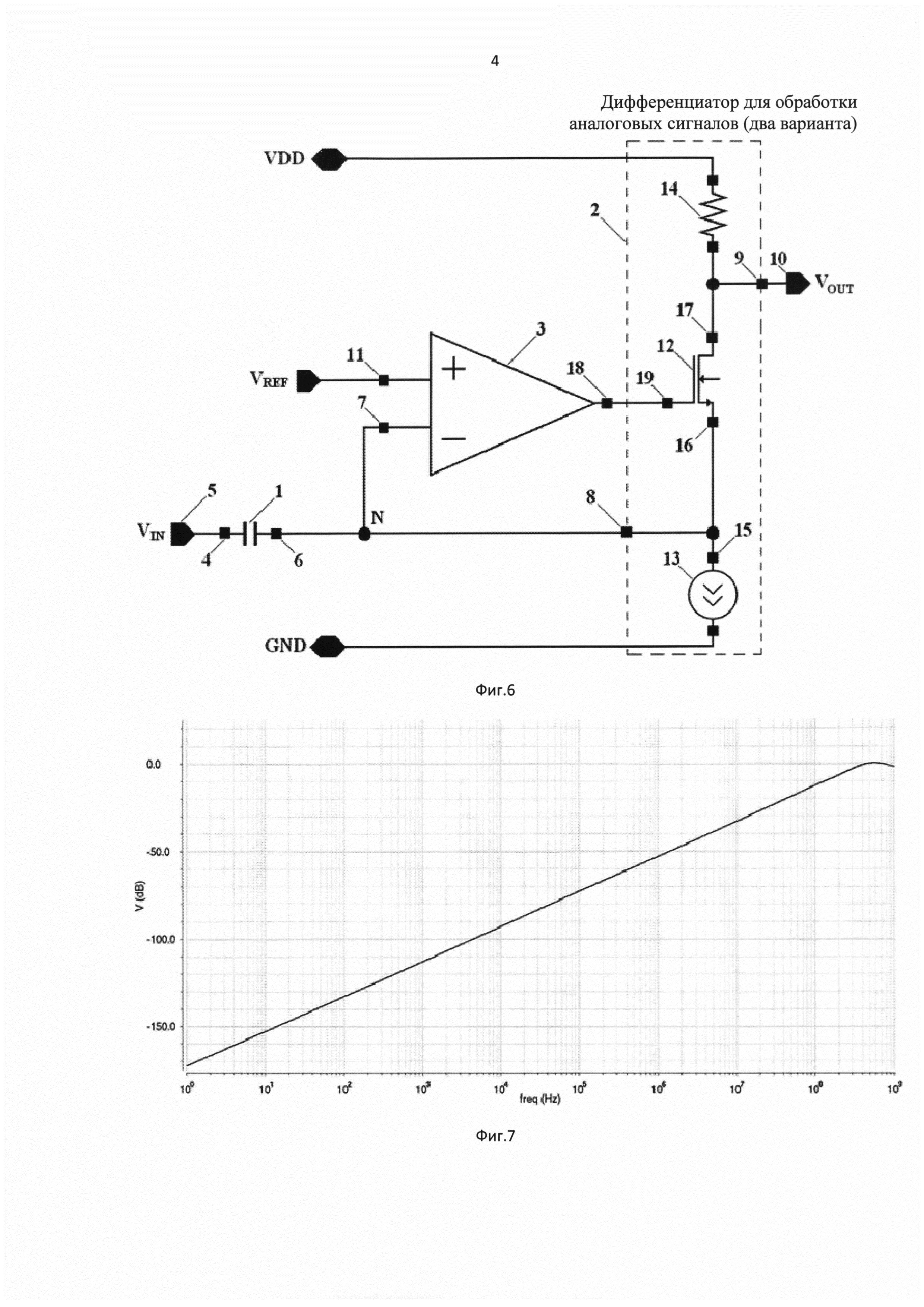 Дифференциатор для обработки аналоговых сигналов (варианты)