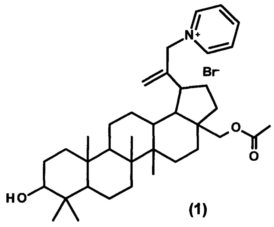 Способ получения 1-(3-гидрокси, 28-ацетоксилуп-20(29)-ен-30-ил)-пиридиний бромида и его применение в качестве средства с антибактериальной и противогрибковой активностью