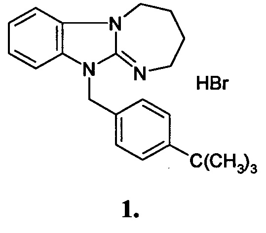 Гидробромид 11-(4-трет-бутилбензил)-2,3,4,5-тетрагидро[1,3]диазепино[1,2-a]бензимидазола, обладающий анксиолитической и противосудорожной активностью