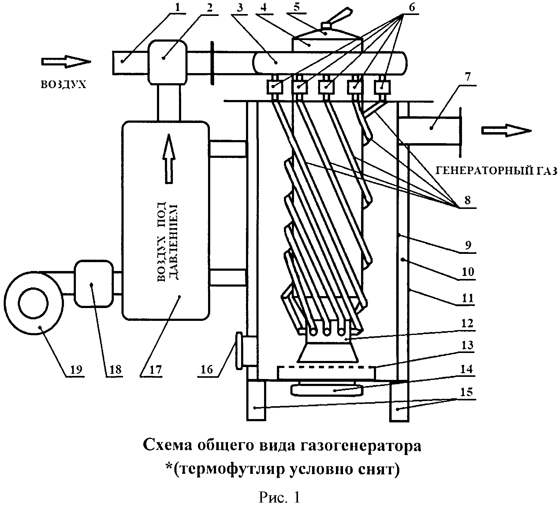 Пиролизный газогенератор чертеж