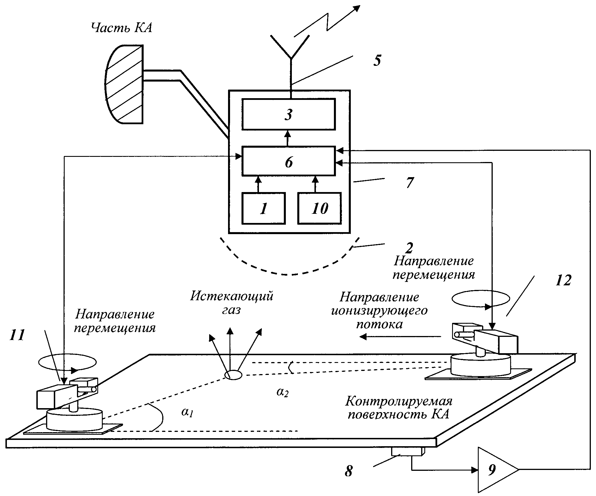 Устройство контроля герметичности элементов конструкции космического аппарата (КА)