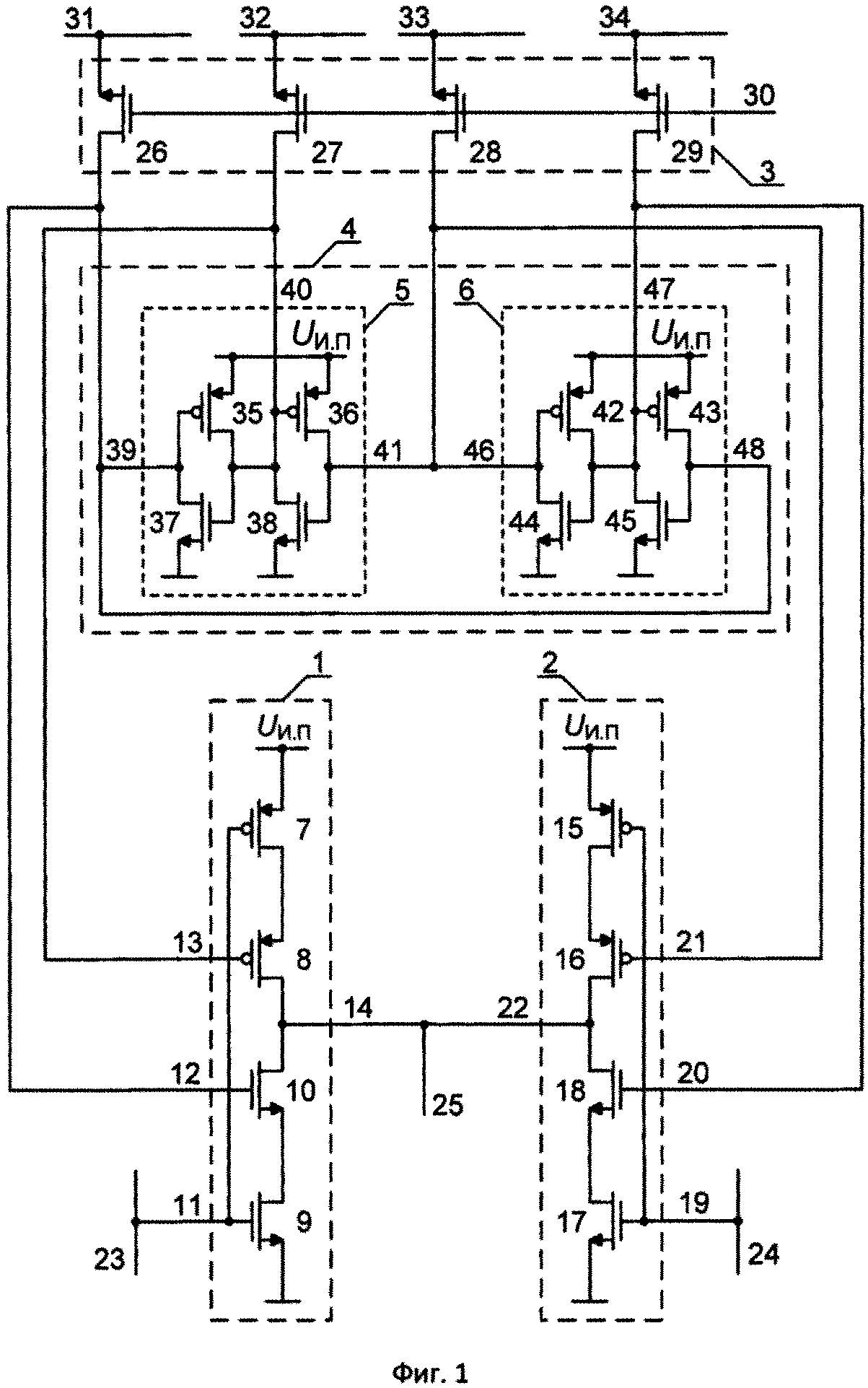 Логический элемент сравнения комплементарной металл-оксид-полупроводниковой структуры ассоциативного селектора запоминающего устройства