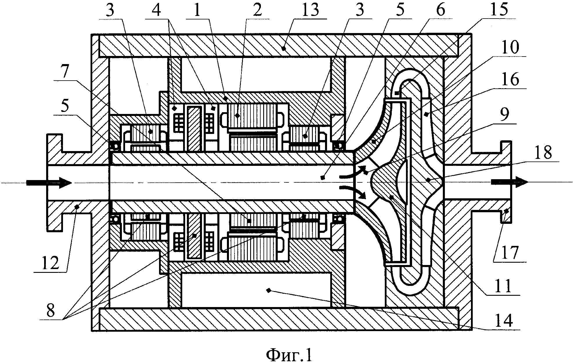 Модульный центробежный компрессор с осевым входом и встроенным электроприводом