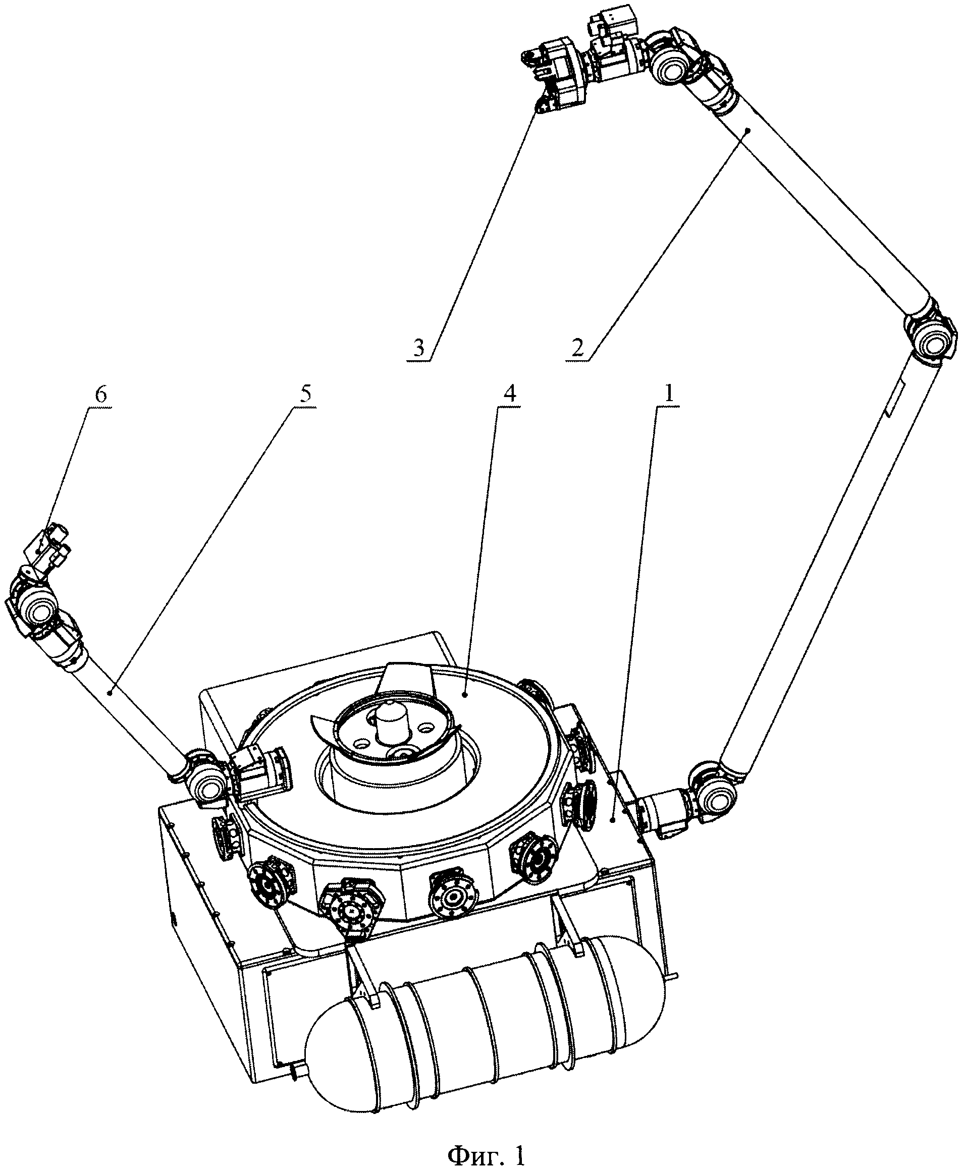 Робототехническая система сервисного космического аппарата с силомоментной обратной связью