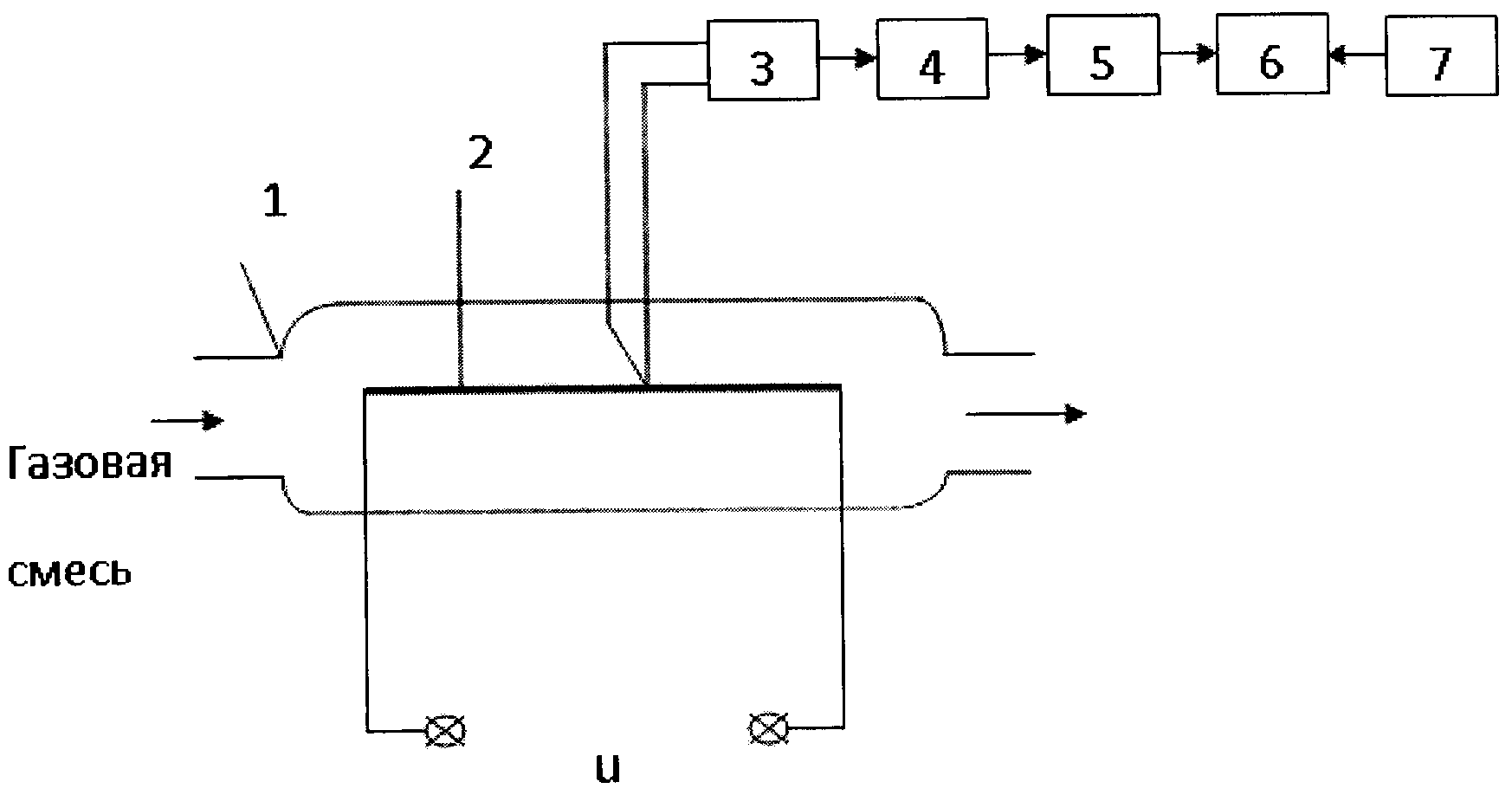 Способ определения концентрации компонента в двухкомпонентной газовой смеси