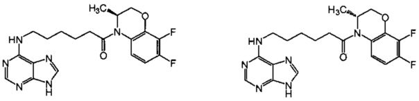(3S)-4-[6-(Пурин-6-иламино)гексаноил]-3,4-дигидро-3-метил-7,8-дифтор-2Н-[1,4]бензоксазин и (3R)-4-[6-(Пурин-6-иламино)гексаноил]-3,4-дигидро-3-метил-7,8-дифтор-2Н-[1,4]бензоксазин, обладающие противовирусной активностью