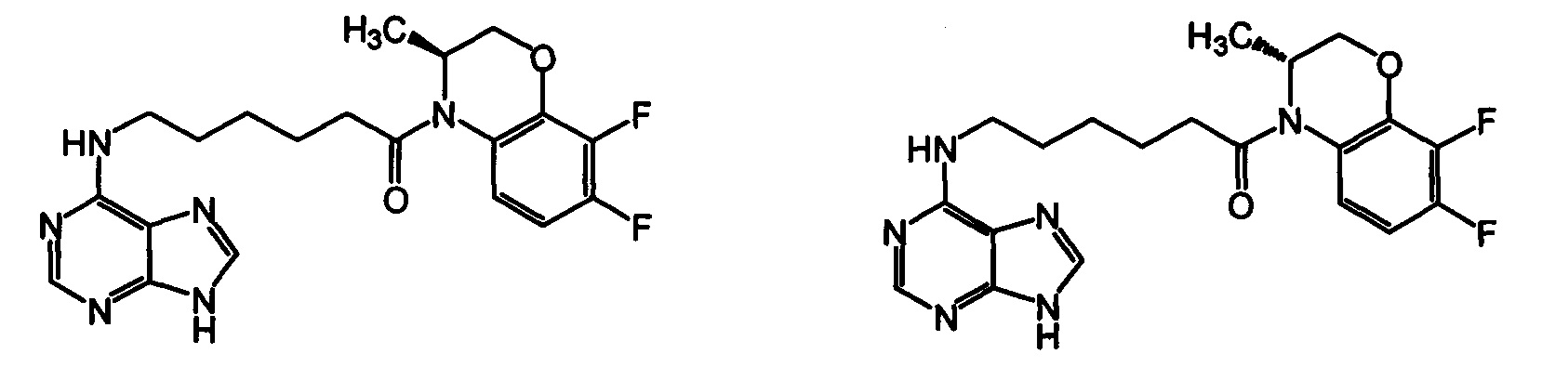 (3S)-4-[6-(Пурин-6-иламино)гексаноил]-3,4-дигидро-3-метил-7,8-дифтор-2Н-[1,4]бензоксазин и (3R)-4-[6-(Пурин-6-иламино)гексаноил]-3,4-дигидро-3-метил-7,8-дифтор-2Н-[1,4]бензоксазин, обладающие противовирусной активностью