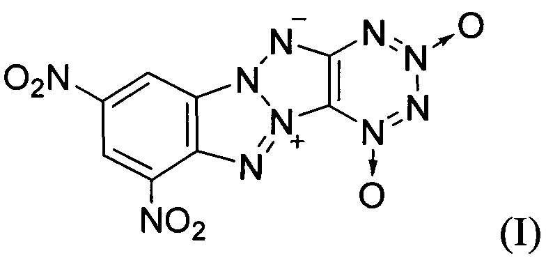 8,10-Динитро-дегидро-1,5-5Н,11Н-[1,2,3,4]тетразино[5',6':4,5][1,2,3]триазоло-[2,1-a][1,2,3]бензотриазол-1,3-диоксид и способ его получения