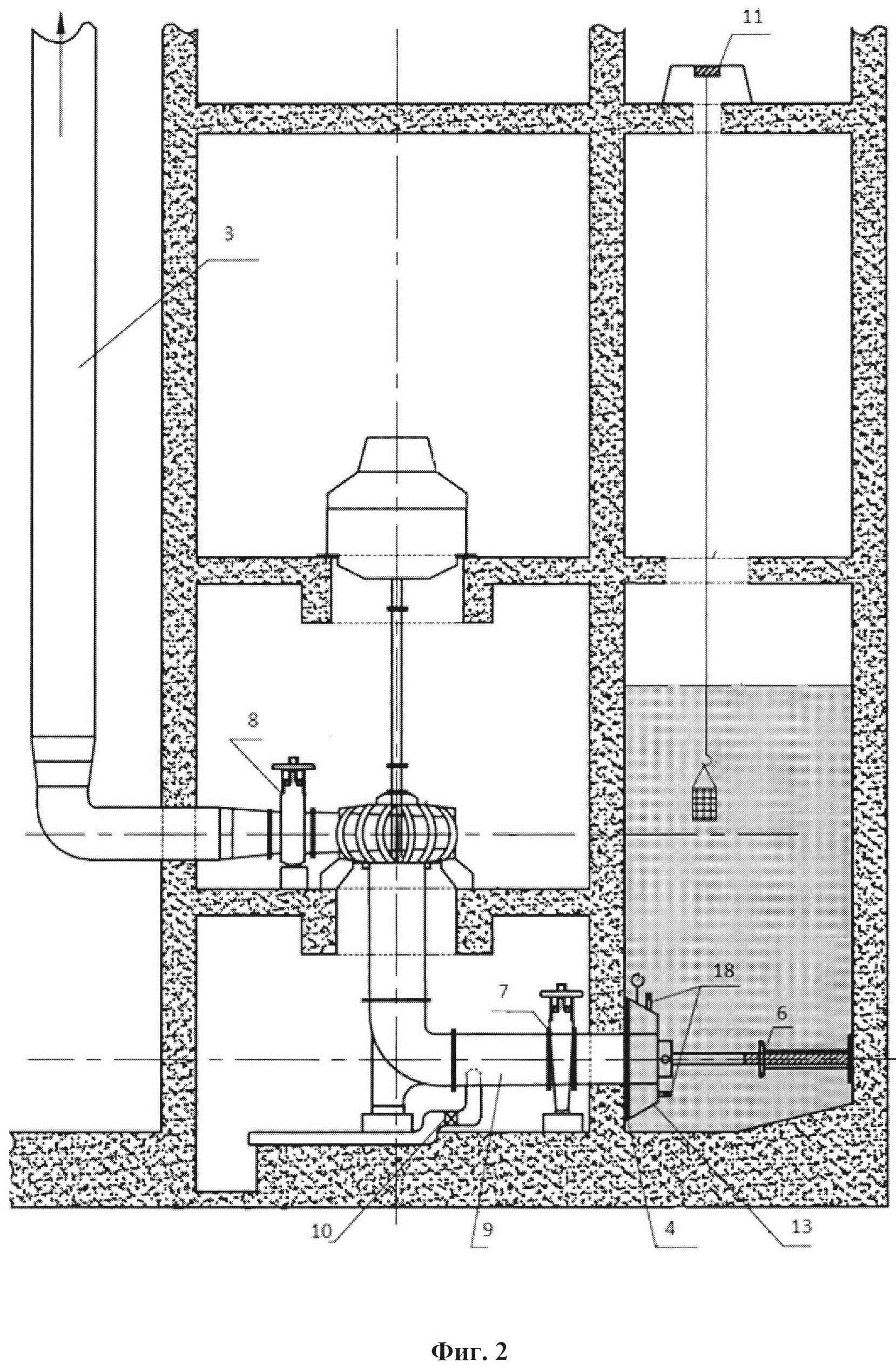 Способ замены задвижки на всасывающем трубопроводе насосного агрегата и временный участок в подводной зоне приемного отделения канализационной насосной станции